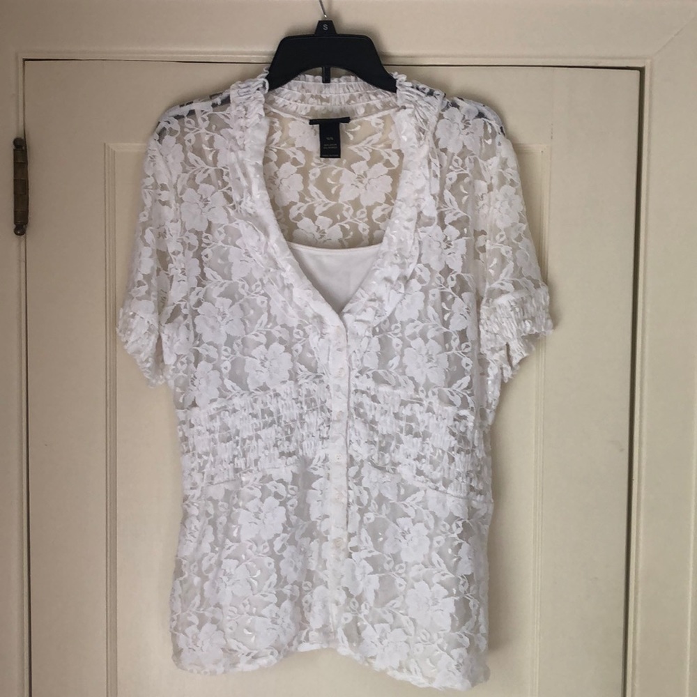 White lace blouse